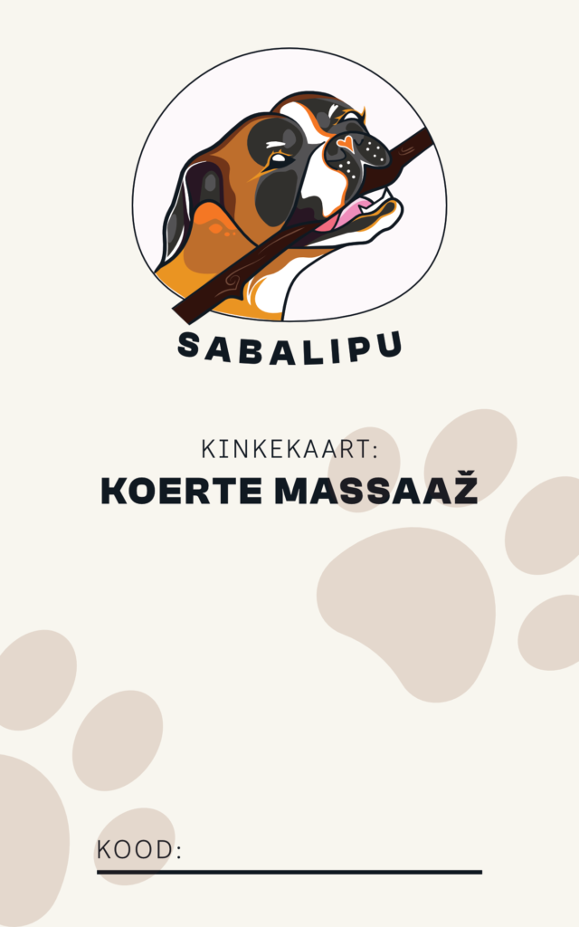 Kinkekaart: koerte massaaž
