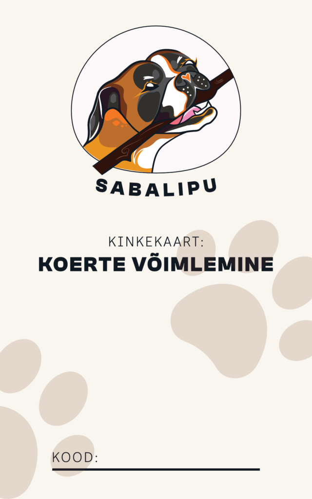 Kinkekaart: koerte võimlemine